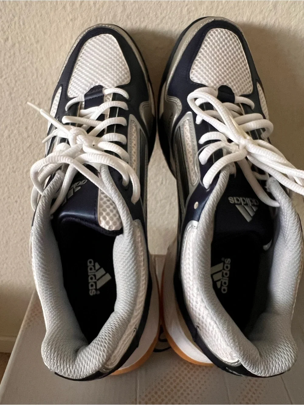 adidas Men's Navy, White and Gold Athletic Running Shoes